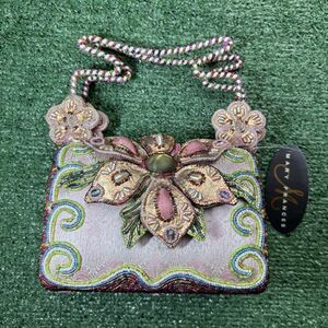 New Mary Frances Collectible Beaded Whimsical Handbag Purse Floral Fairy Garden